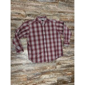 Mens Ariat Pro Series Long Sleeve Button Up Shirt Size XXL Red Plaid Western